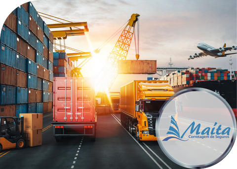 O Seguro garante o ressarcimento dos imprevistos que podem acontecer, seja por operações terrestres, aéreas ou aquaviárias. SEGURO DE TRANSPORTE DE CARGAS